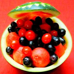 A picture of Watermelon fruits basket.
