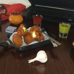 A picture of Veg Cheesy Rajma Cutlet.