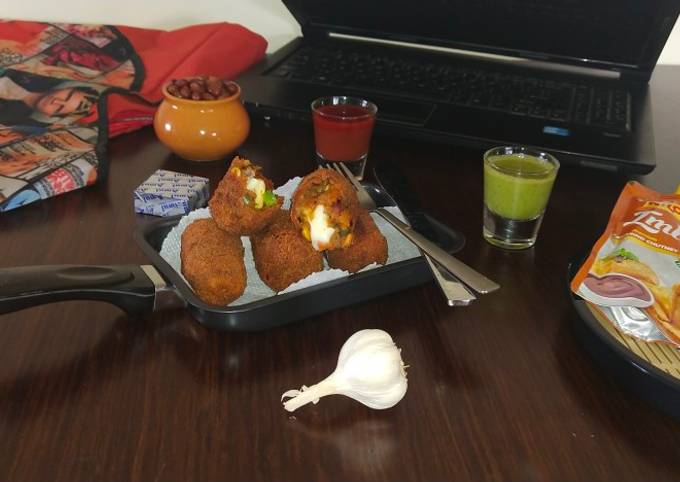 Veg Cheesy Rajma Cutlet Recipe