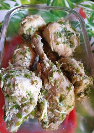 Foto resep Ayam rebus bumbu ijo