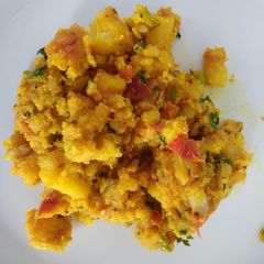 Dry aalu tomato sabji A picture of Dry aalu tomato sabji.