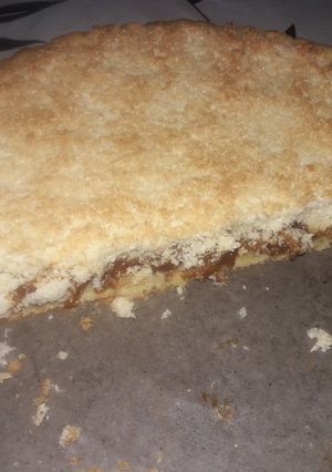 Una foto de Tarta de dulce de leche y coco