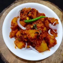 Dhaba style aloo bhuna A picture of Dhaba style aloo bhuna.