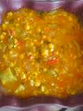 Chickpeas split and gourd gravy (ghiya daal ki sabji)