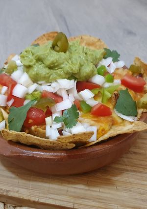 Una foto de Nachos 🇲🇽 con chili picantón 🌶
