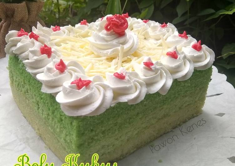 Bolu kukus pandan ombre