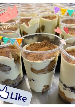 杯式-OREO脆粒堤拉米蘇蛋糕（低糖簡單版） 的食譜成品照片