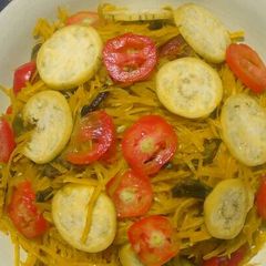 A picture of African salad (abacha).
