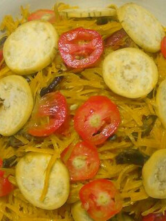 A picture of African salad (abacha).