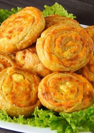 Φωτογραφία της συνταγής Ρολάκια Σφολιάτας Γεμιστά με Γλυκοπατάτα & Τυριά