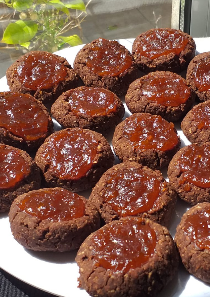 Una foto de Pepas integrales veganas de chocolate y legumbres
