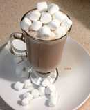 Chocolate caliente con marshmallow