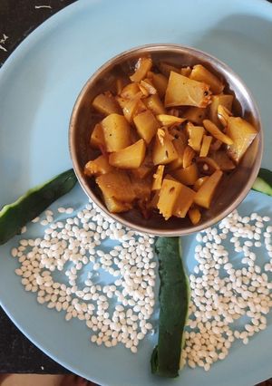 पपईची भाजी (papaya bhaji recipe in marathi) रेसिपी चे मुख्य फोटो 