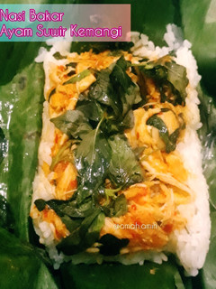 Foto resep 42. Nasi Bakar Ayam Suwir Kemangi