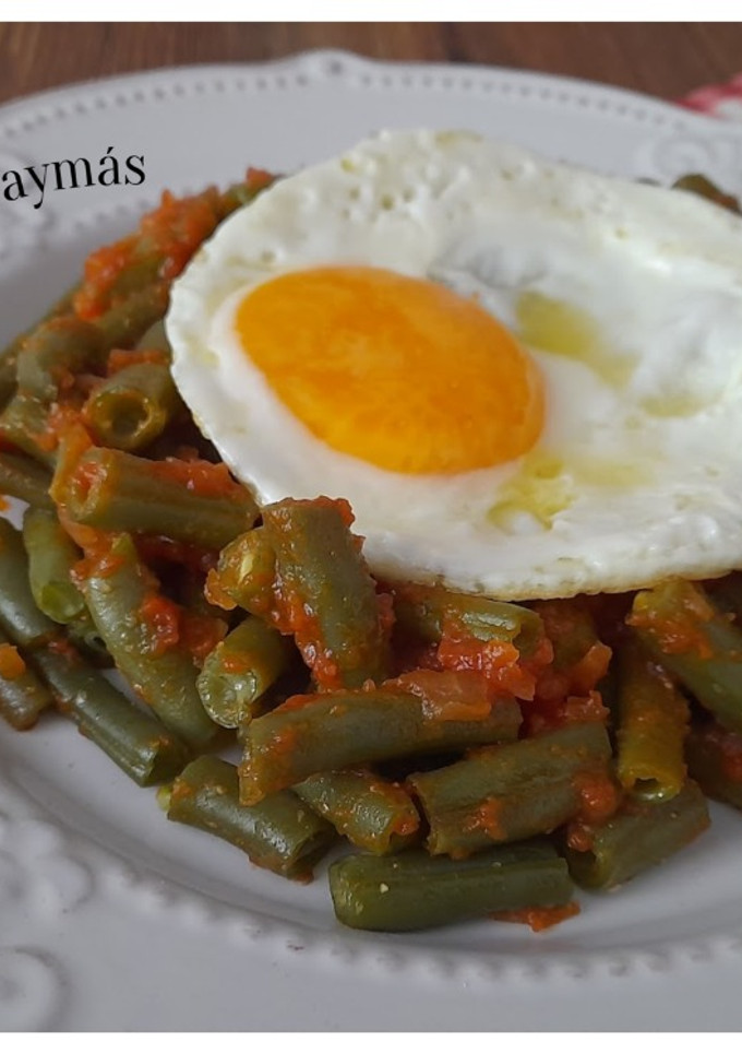 Una foto de Judías verdes con tomate frito