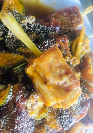 Hình của món Đậu hũ sốt chanh dây hạt chia.