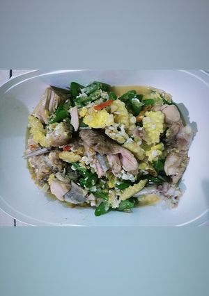 Foto resep Buncis orak arik, jagung muda & ayam