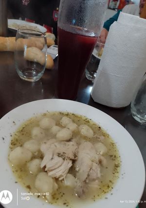 Una foto de Bori bori (un clásico del Paraguay)