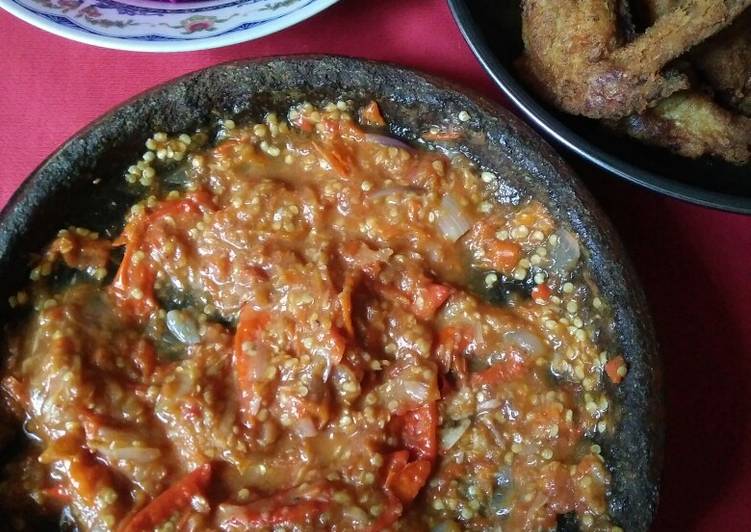 Resep Sambal uleg terasi Anti Gagal