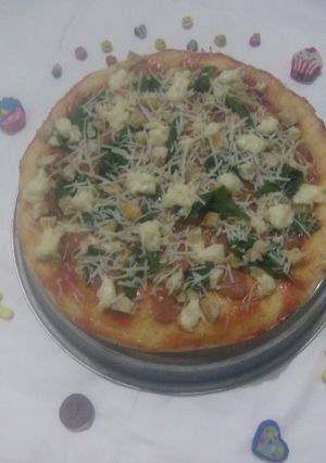 Foto resep Pizza Bayam Ayam Sosis