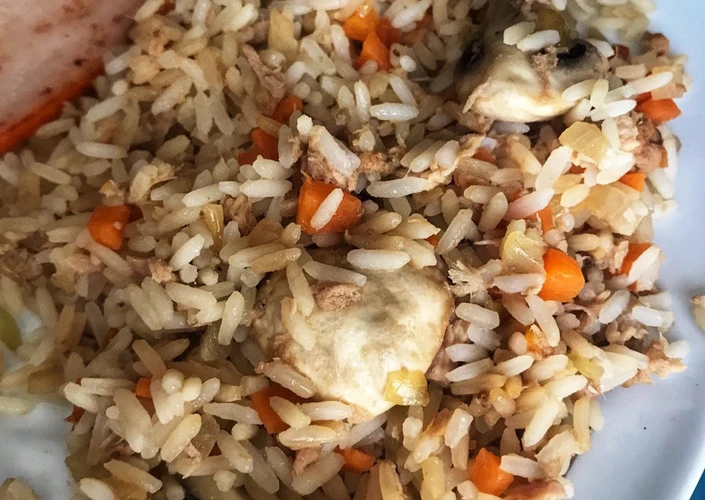 Receta Arroz con atún y champiñones