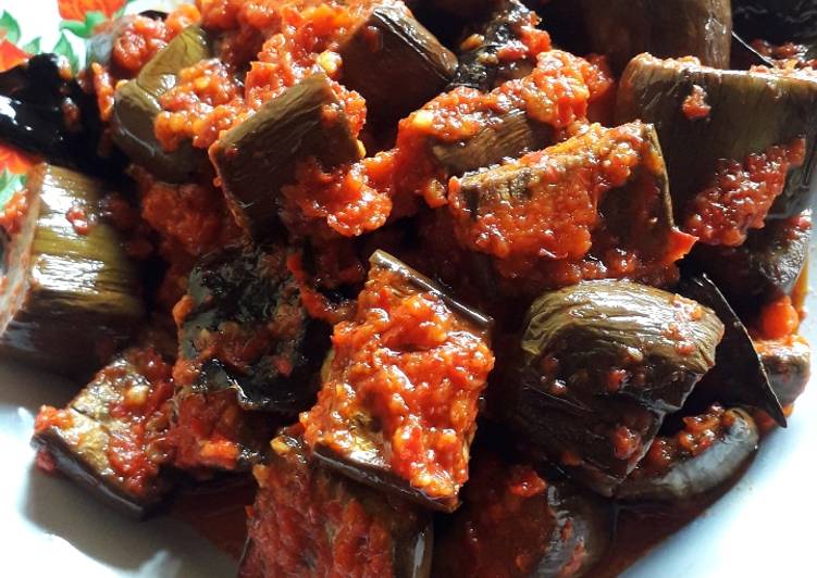 Terong Balado Panggang (tanpa minyak)