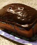 Plum cake de chocolate y vainilla con cobertura de chocolalte