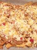 Nachos con carne y queso