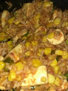 A picture of Jalfrazie pulav.