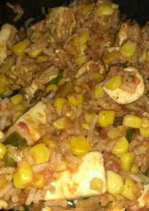 A picture of Jalfrazie pulav.