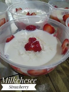 Foto resep Milkchesee Strawberry