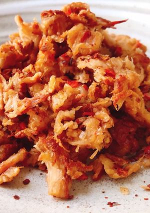 Hình của món Sườn chay rang sả ớt.