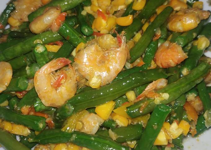 Resep Oseng Kacang bumbu Kuning, Enak Banget