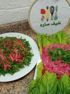 صورة لوصفة مكرونه بالبنجر وسلطه البنجر بالزبادى