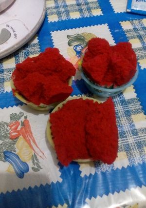 Foto resep Red valvet bolu kukus mekar