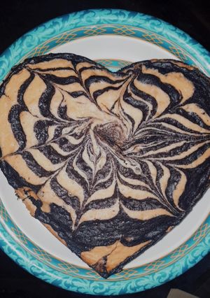 A picture of Marble cake made with oil.