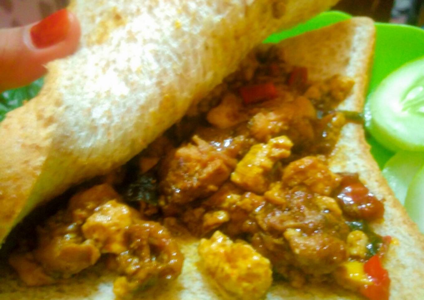 SANDWICH AYAM BUMBU KECAP (MENU DIET SEHAT 2)