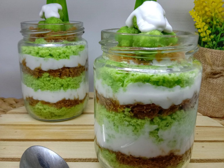 Resep Klepon Cake in Jar yang Enak Banget