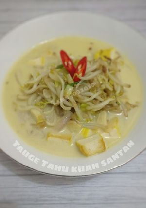Foto resep (11.1) Tauge Tahu Kuah Santan ala Andini