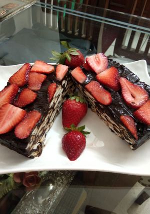A picture of Fruit ganache slice.