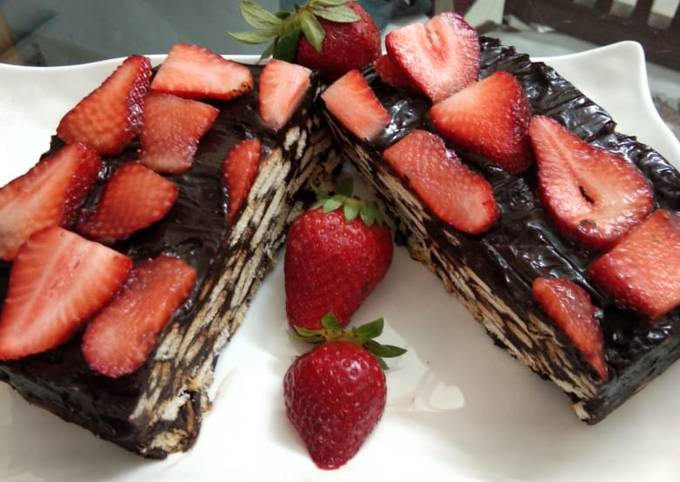 Fruit ganache slice