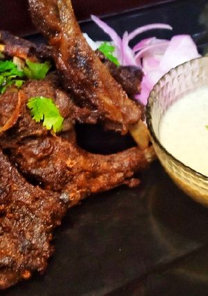 A picture of Mutton masala chops.