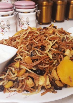 عکسی از دستور دمی رشته و عدس