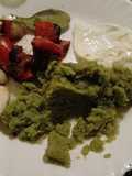 Puré de papa y albahaca