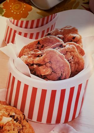 A picture of White Chocolate-Pretzel Cookies.