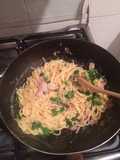 Linguini carbonara
