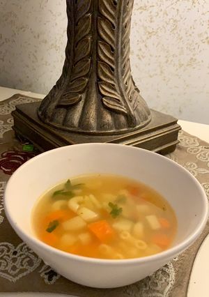 صورة لوصفة شوربة خضار سهله و لذيذة