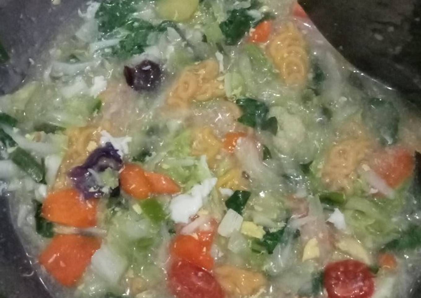 Sayur capcay seblak (kerupuk)