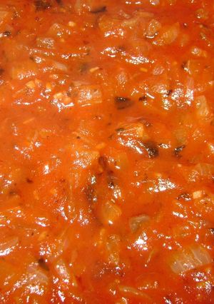 Una foto de Salsa para pizza