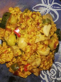 Una foto de Paella de verduritas fácil